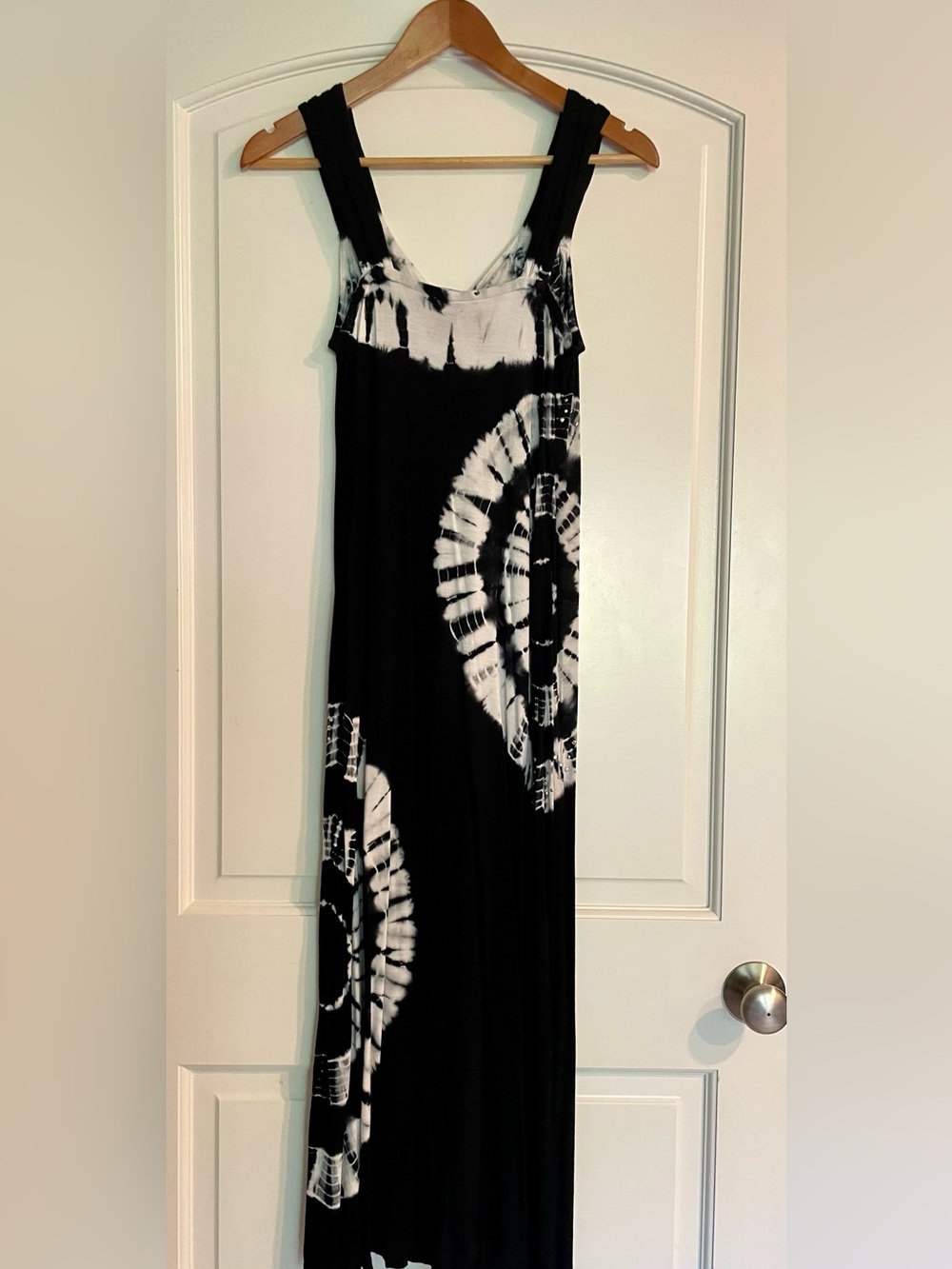 INC International Concepts Black & White Tie-Dye Maxi Dress Size Petite - Picture 3 of 4